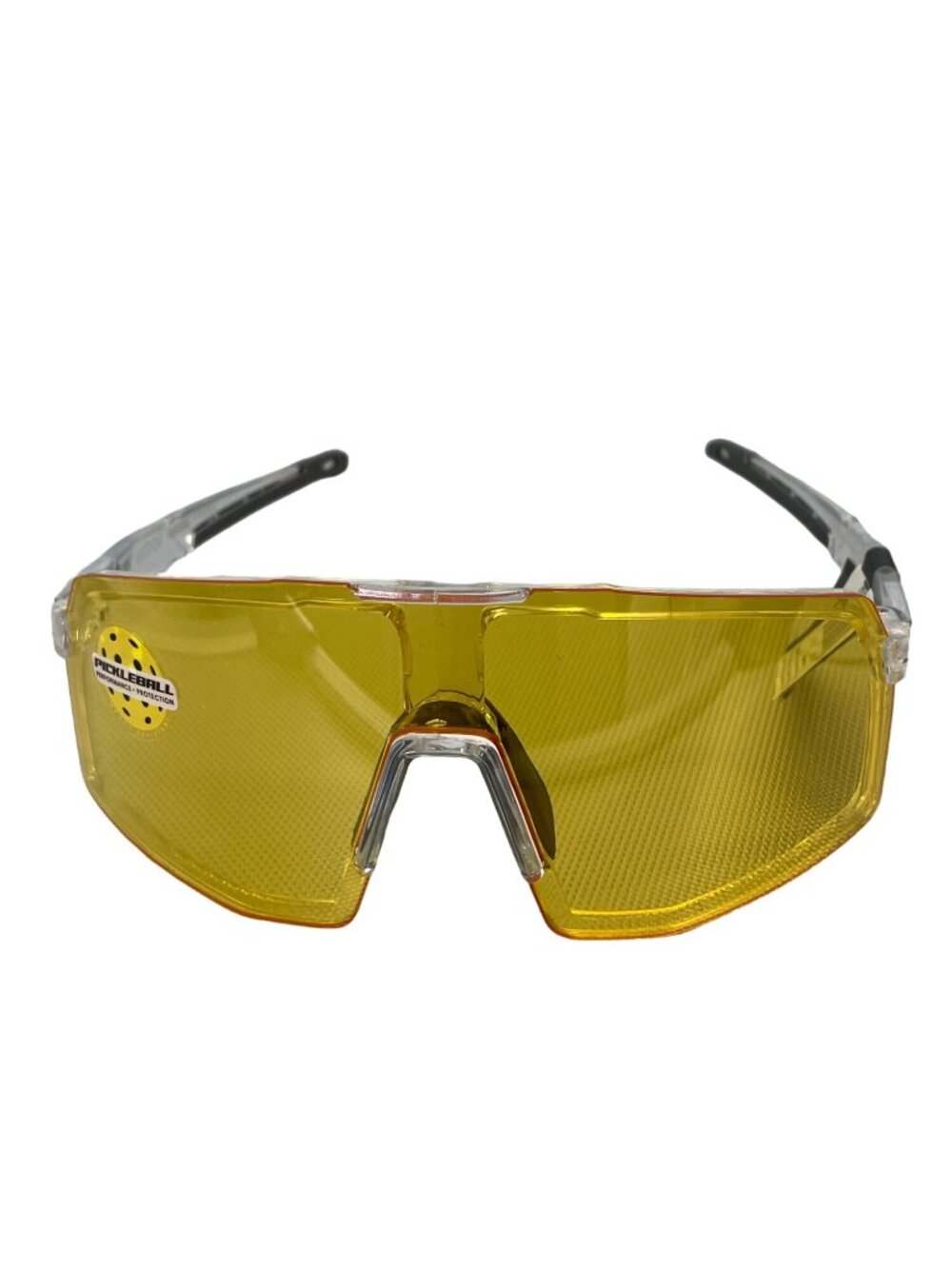 Kreedom Phoenix Gaming Sports Sunglasses Clear Frame Yellow Lens Pickleball NEW